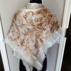 Floral Patterned silk Scarf